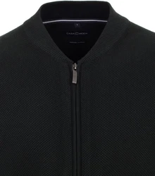 CASAMODA Strickjacke Schwarz/Dunkelgrau