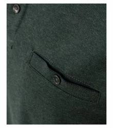 CASAMODA Langarm Poloshirt Dunkelgrün/Grün