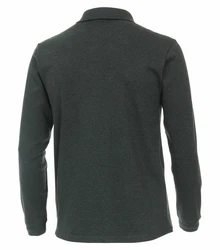 CASAMODA Langarm Poloshirt Dunkelgrün/Grün