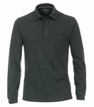 CASAMODA Langarm Poloshirt Dunkelgrün/Grün