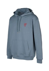 Cleptomanicx Kapuzensweatshirt Sketch Gull blau