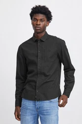 Blend Langarmhemd BHShirt Dunkelgrau/Schwarz/Dunkelgrün