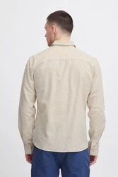 Blend Langarmhemd BHShirt Beige/Khaki
