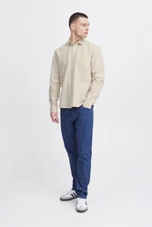 Blend Langarmhemd BHShirt Beige/Khaki