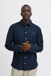 Blend Langarmhemd BHShirt Blau/Dunkelblau/Hellblau/Beige