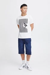 Blend Jeansshorts BLEND BHDenim Weiß/Creme/Schwarz/Silber
