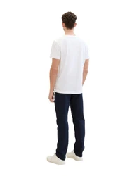 TOM TAILOR Chinohose REGULAR COTTON LINEN Weiß/Creme