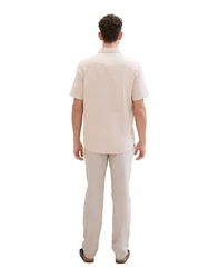 TOM TAILOR Chinohose REGULAR COTTON LINEN Beige/Khaki