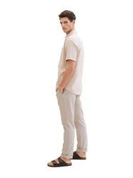 TOM TAILOR Chinohose REGULAR COTTON LINEN Beige/Khaki