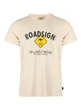 ROADSIGN australia T-Shirt Raute Beige/Khaki/Gelb/Gold/Rot