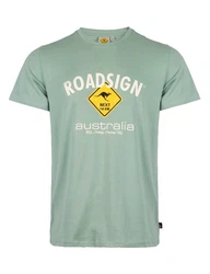 ROADSIGN australia T-Shirt Raute Grün/Hellgrün/Neonfarben