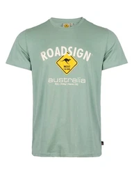 ROADSIGN australia T-Shirt Raute Grün/Hellgrün/Neonfarben