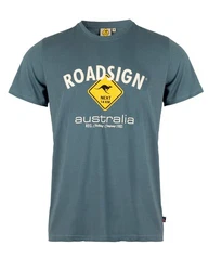 ROADSIGN australia T-Shirt Raute Türkis/Blau/Grün/Dunkelgrün