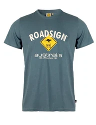 ROADSIGN australia T-Shirt Raute Türkis/Blau/Grün/Dunkelgrün
