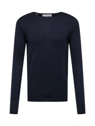SELECTED HOMME Strickpullover SLHROME Dunkelblau/Hellblau/Blau