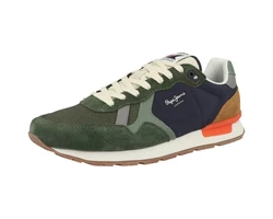 Pepe Jeans Brit Mix Herren Sneaker Dunkelgrün/Grün
