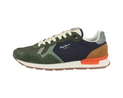 Pepe Jeans Brit Mix Herren Sneaker Dunkelgrün/Grün