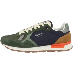 Pepe Jeans Brit Mix Herren Sneaker Dunkelgrün/Grün