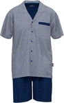 GTZBURG Pyjama Shorty Brooklyn Grau/Dunkelblau/Blau/Hellblau