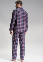 GTZBURG Pyjama Clubhouse Dunkelblau/Lila/Dunkelrot/Rosa