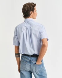 Gant Kurzarmhemd Regular Fit Popeline Hemd Blau/Hellblau/Grau/Weiß