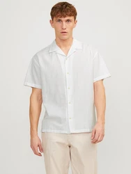 Jack & Jones Kurzarmhemd JJE Summer Resort Linen Blend Shirt 