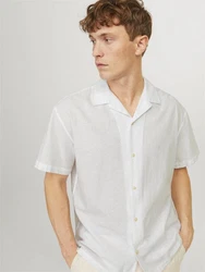 Jack & Jones Kurzarmhemd JJE Summer Resort Linen Blend Shirt 