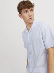 Jack & Jones Kurzarmhemd JJE Summer Resort Linen Blend Shirt 