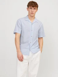 Jack & Jones Kurzarmhemd JJE Summer Resort Linen Blend Shirt 
