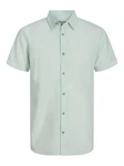 Jack & Jones Kurzarmhemd JJESUMMER LINEN BLEND SHIRT Hellgrün/Grün/Türkis