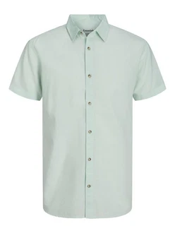 Jack & Jones Kurzarmhemd JJESUMMER LINEN BLEND SHIRT