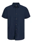 Jack & Jones Kurzarmhemd JJESUMMER LINEN BLEND SHIRT Dunkelblau/Blau/Hellblau