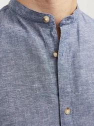Jack & Jones Langarmhemd JJESUMMER BAND SHIRT LS SN Blau/Dunkelblau/Grau/Hellblau