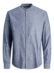 Jack & Jones Langarmhemd JJESUMMER BAND SHIRT LS SN Blau/Dunkelblau/Grau/Hellblau