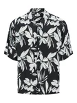 Jack & Jones Hawaiihemd JJEJEFF AOP RESORT SHIRT SS SN Blau/Schwarz