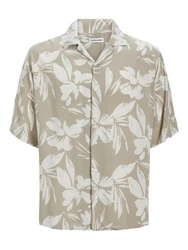 Jack & Jones Hawaiihemd JJEJEFF AOP RESORT SHIRT SS SN Beige/Khaki/Braun/Blau