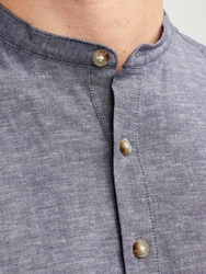 Jack & Jones Langarmhemd JJESUMMER TUNIC SHIRT Dunkelblau/Grau/Blau