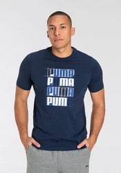 PUMA T-Shirt ESS+ LOGO LAB TEE Dunkelblau/Blau