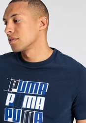 PUMA T-Shirt ESS+ LOGO LAB TEE Dunkelblau/Blau