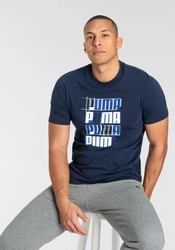 PUMA T-Shirt ESS+ LOGO LAB TEE Dunkelblau/Blau