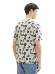 TOM TAILOR Denim Print-Shirt Grün/Creme/Hellblau/Schwarz/Weiß