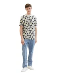 TOM TAILOR Denim Print-Shirt Grün/Creme/Hellblau/Schwarz/Weiß