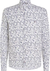 Tommy Hilfiger Langarmhemd CL W-CO/LI DITSY FLOWER SF SHIRT Weiß/Dunkelblau