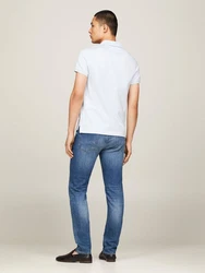 Tommy Hilfiger Poloshirt PRETWIST MOULINE SLIM FIT Hellblau/Weiß/Creme/Blau