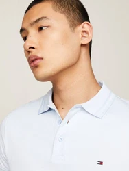 Tommy Hilfiger Poloshirt PRETWIST MOULINE SLIM FIT Hellblau/Weiß/Creme/Blau