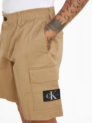 Calvin Klein Jeans Cargohose CARGO SHORT mit Logopatch Khaki/Braun/Beige
