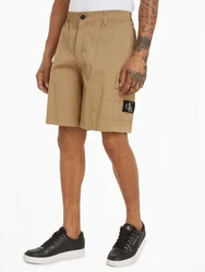 Calvin Klein Jeans Cargohose CARGO SHORT mit Logopatch Khaki/Braun/Beige