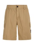 Calvin Klein Jeans Cargohose CARGO SHORT mit Logopatch Khaki/Braun/Beige