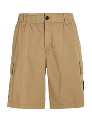 Calvin Klein Jeans Cargohose CARGO SHORT mit Logopatch Khaki/Braun/Beige