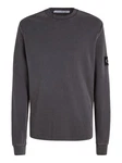 Calvin Klein Jeans Langarmshirt WASHED BADGE WAFFLE LS TEE Dunkelgrau/Grau/Hellgrau/Dunkelblau
